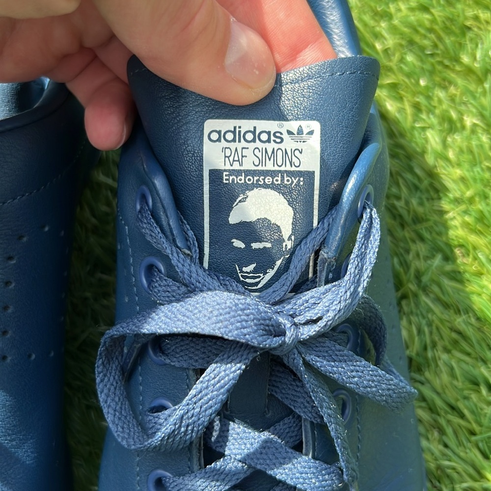 Raf Simons x Adidas Leather Stan Smith in Navy Blue - 10.5